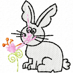 Rabbits Embroidery Design 5 Rabbits Embroidery Design 5